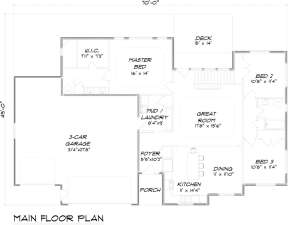 Main Level 1st floor for House Plan #5678-00008