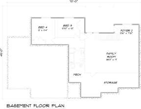 Basement FlootPlan for House Plan #5678-00008