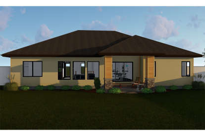 Prairie House Plan #963-00324 Elevation Photo