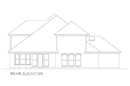 European House Plan #5445-00340 Elevation Photo