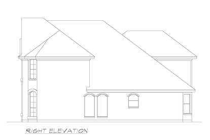 European House Plan #5445-00340 Elevation Photo