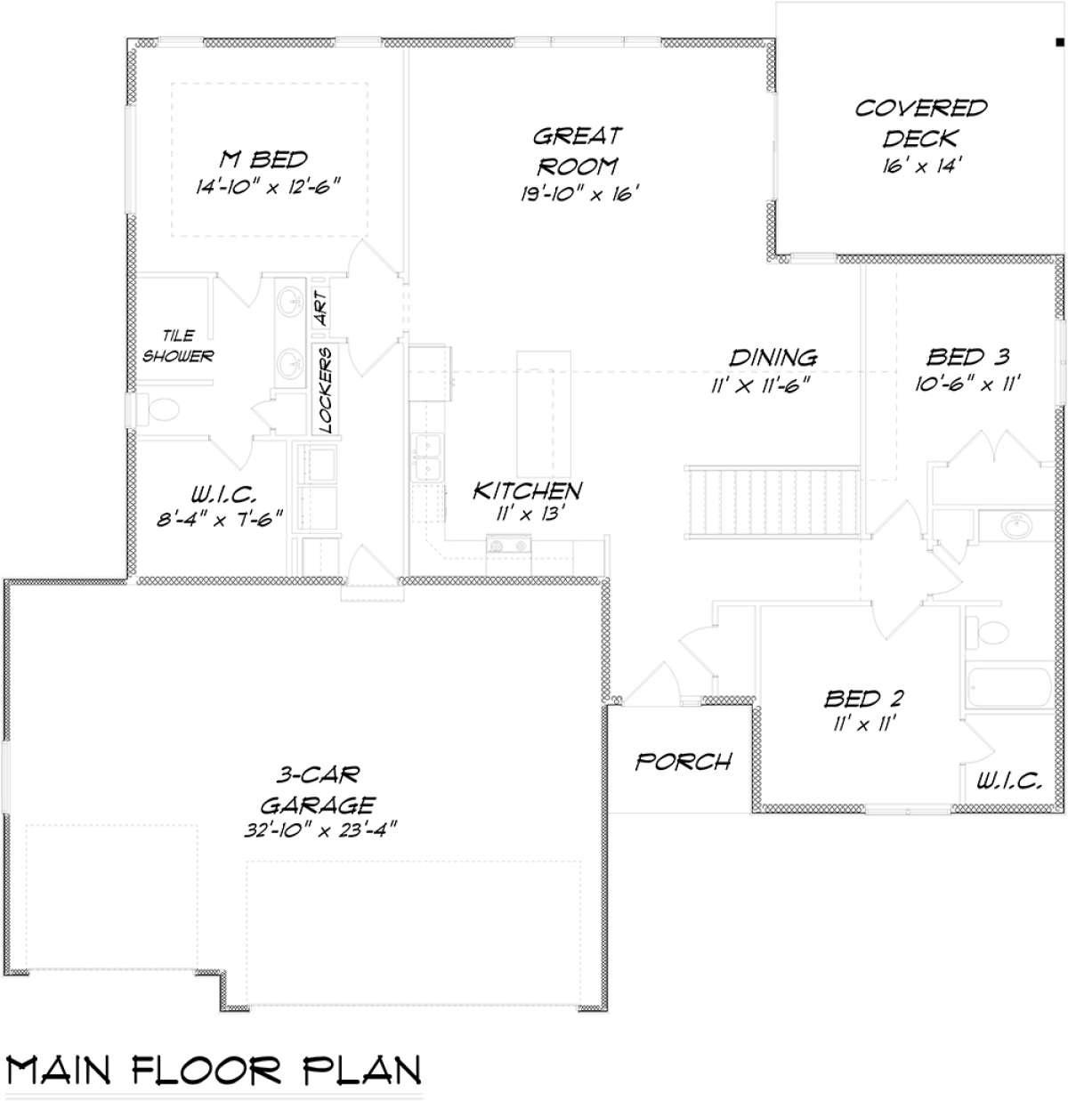 Main Level 1st floor for House Plan #5678-00010
