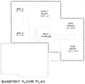 Basement FloorPlan for House Plan #5678-00010