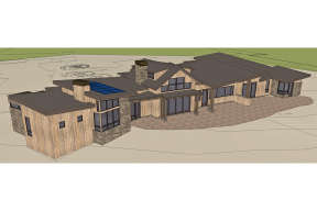 Modern House Plan #5829-00001 Elevation Photo
