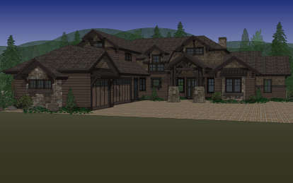 Mountain House Plan #5829-00002 Elevation Photo