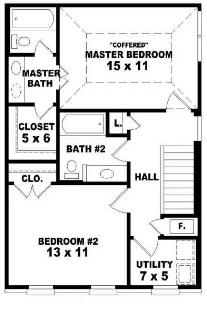Second Floor for House Plan #053-00005