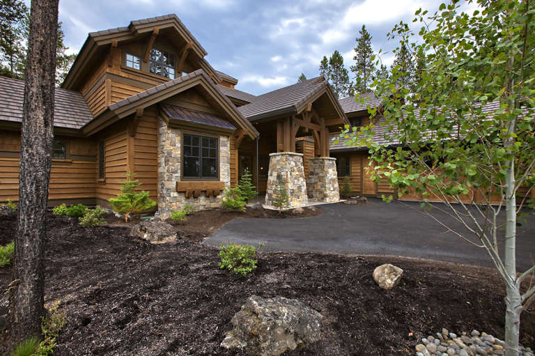 Mountain Rustic House Plan #5829-00006 Elevation Photo