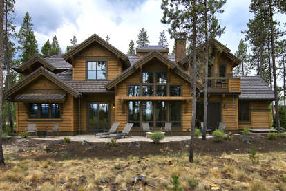 Mountain Rustic House Plan #5829-00006 Elevation Photo