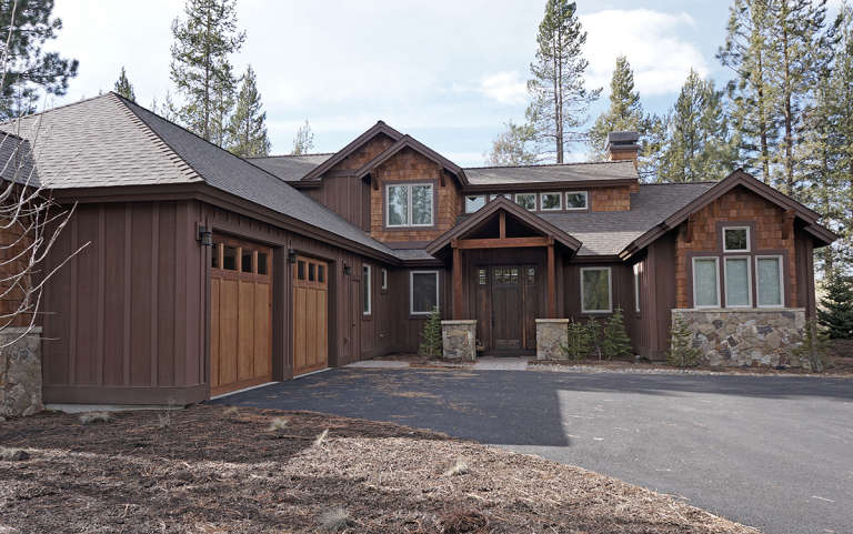Mountain Rustic House Plan #5829-00008 Elevation Photo