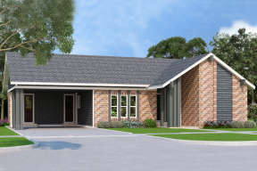 Ranch House Plan #048-00264 Elevation Photo