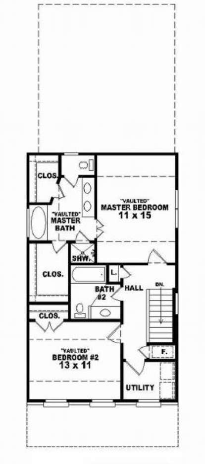 Second Floor for House Plan #053-00006
