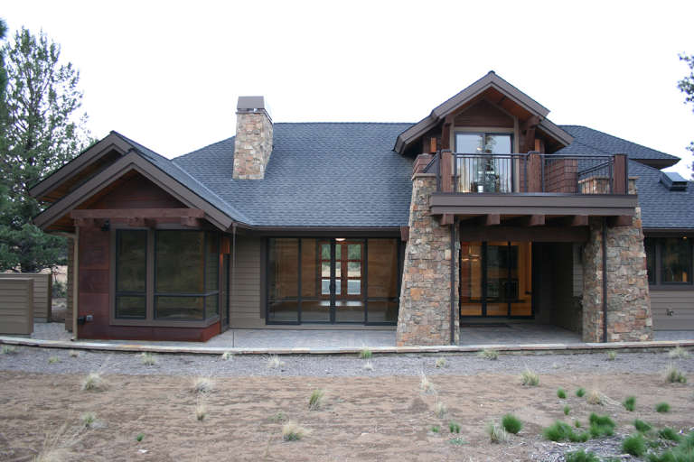 Mountain Rustic House Plan #5829-00012 Elevation Photo