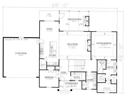 Main Level 1st floor for House Plan #286-00084