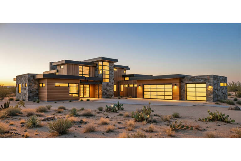 House Plan House Plan #20375 Angled Front Elevation