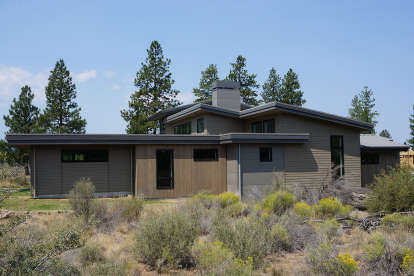 Mid Century Modern House Plan #5829-00018 Elevation Photo