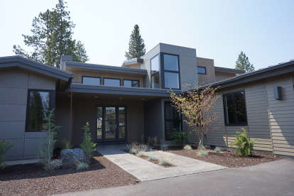 Mid Century Modern House Plan #5829-00018 Elevation Photo