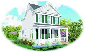 Coastal House Plan #053-00007 Elevation Photo