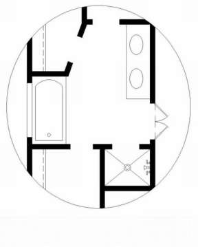 Optional Master Bathroom for House Plan #053-00007