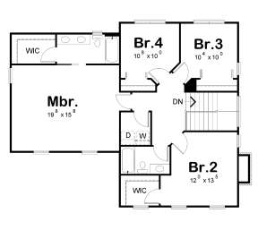 Upper 2nd floor for House Plan #402-01565