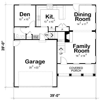 Main Level 1st floor for House Plan #402-01566