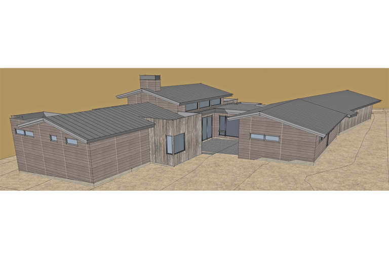 Contemporary House Plan #5829-00020 Elevation Photo