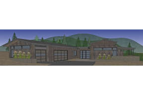 Contemporary House Plan #5829-00020 Elevation Photo