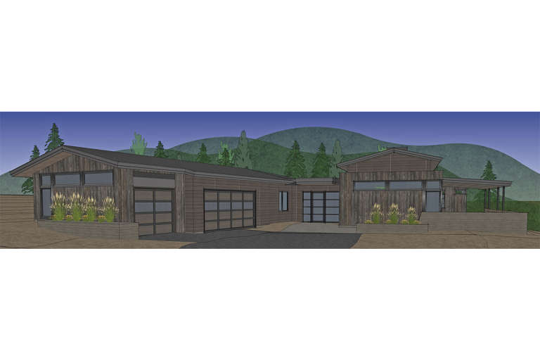 Contemporary House Plan #5829-00020 Elevation Photo