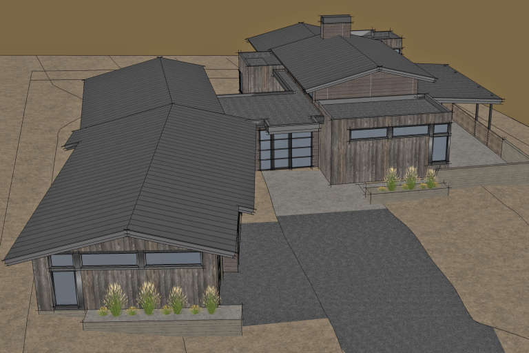Contemporary House Plan #5829-00020 Elevation Photo