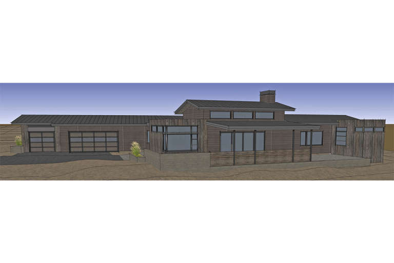 Contemporary House Plan #5829-00020 Elevation Photo