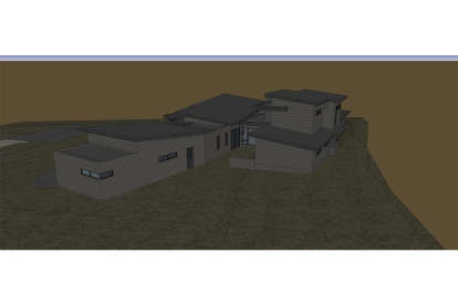 Mid Century Modern House Plan #5829-00021 Elevation Photo
