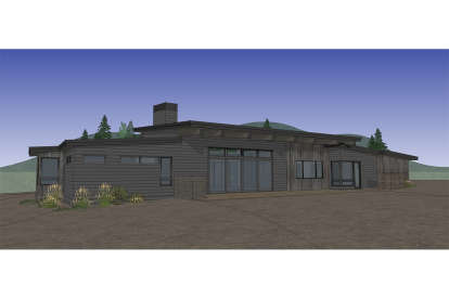 Contemporary House Plan #5829-00022 Elevation Photo