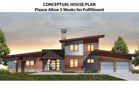 Modern  House Plan #8504-00153 Elevation Photo