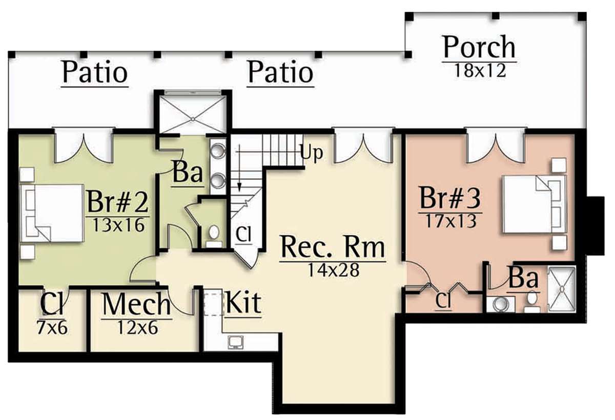 Basement for House Plan #8504-00154