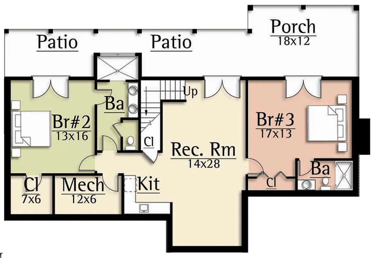 Basement for House Plan #8504-00155
