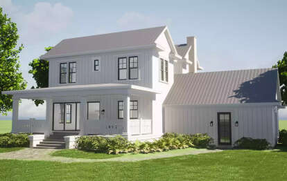 Farmhouse House Plan #028-00160 Elevation Photo