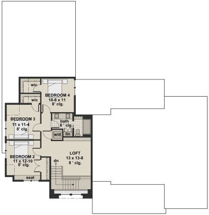 Second Floor for House Plan #098-00304