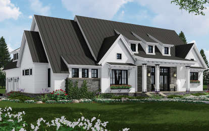 Modern Farmhouse House Plan #098-00305 Elevation Photo