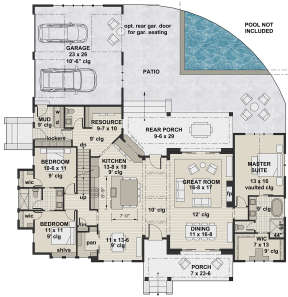 Main Floor for House Plan #098-00305