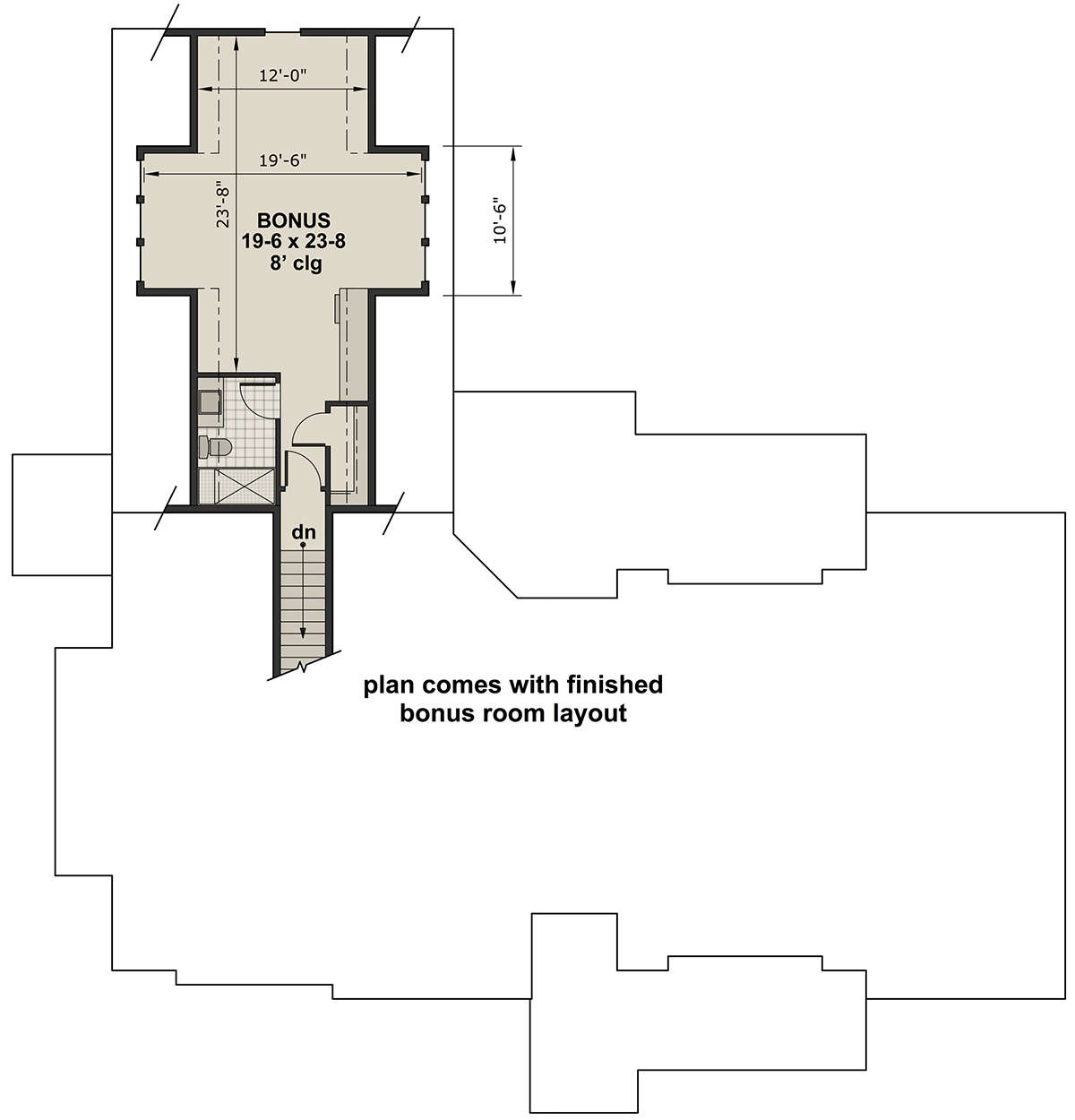 Bonus Room for House Plan #098-00305