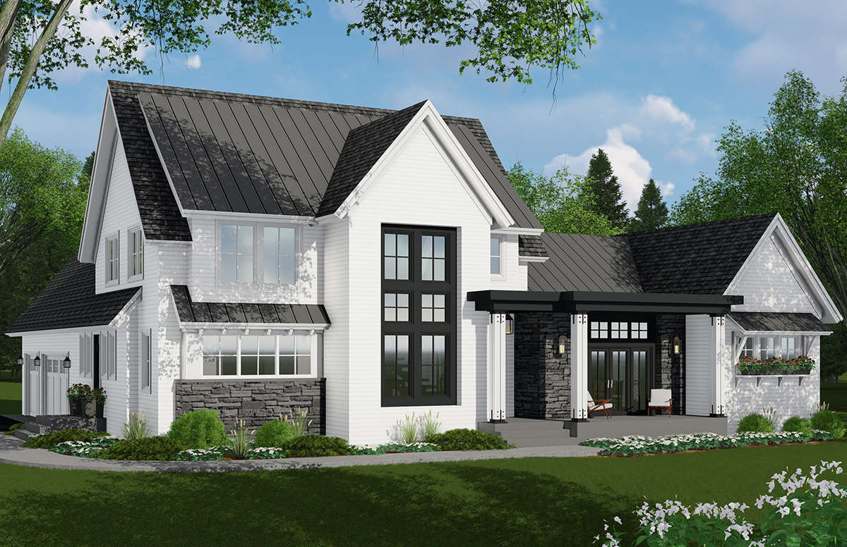 Modern Farmhouse Plan 3 011 Square Feet 4 Bedrooms 3 5