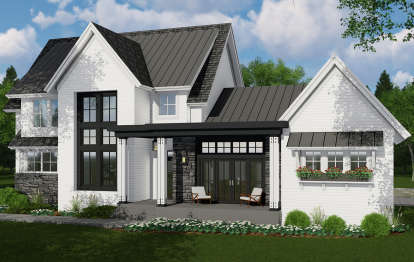 Modern Farmhouse House Plan #098-00307 Elevation Photo