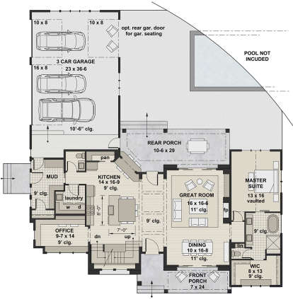 Main Floor for House Plan #098-00307