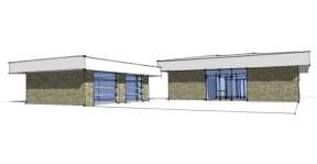Modern House Plan #028-00043 Elevation Photo