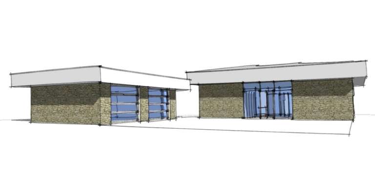 Modern House Plan #028-00043 Elevation Photo