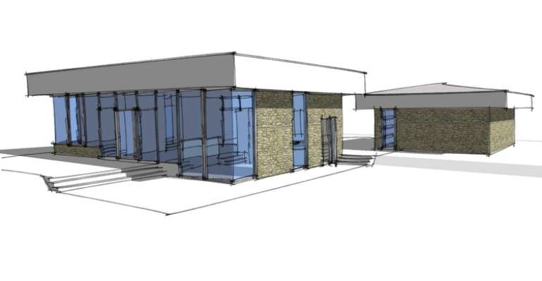 Modern House Plan #028-00043 Elevation Photo