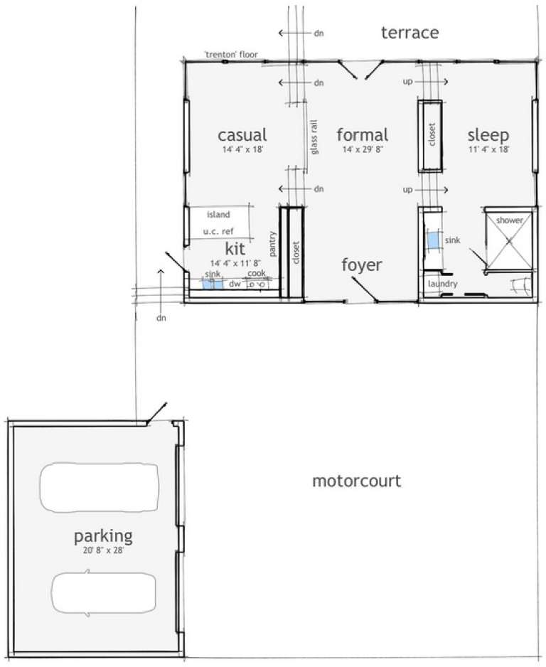 House Plan House Plan #204 Drawing 1