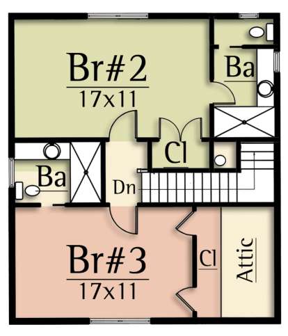 Second Floor for House Plan #8504-00156