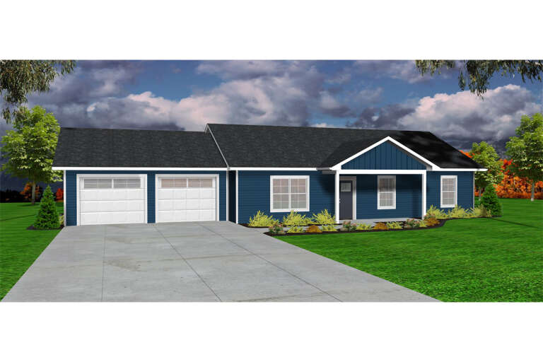 House Plan House Plan #20405 Angled Front Elevation