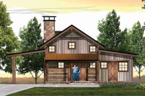 Cabin House Plan #8504-00158 Elevation Photo