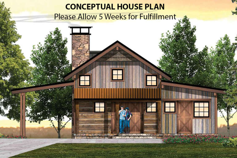 Cottage House Plan #8504-00159 Elevation Photo